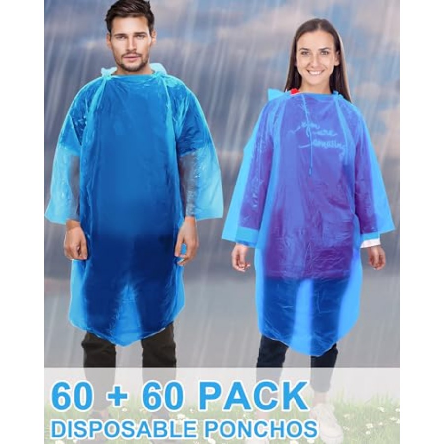 120 Pack Disposable Rain Ponch - Emergency Poncho Rain incelemesi ve fiyatı