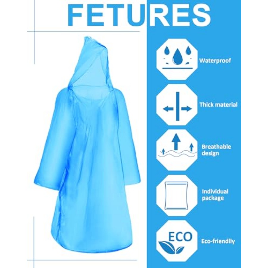 120 Pack Disposable Rain Ponch - Emergency Poncho Rain incelemesi ve fiyatı