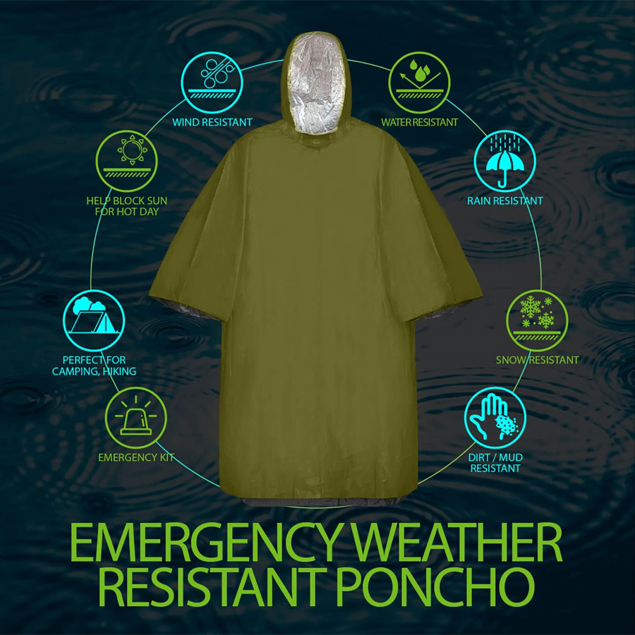 3/5-Pack Emergency Poncho Set  - Emergency Poncho Rain incelemesi ve fiyatı