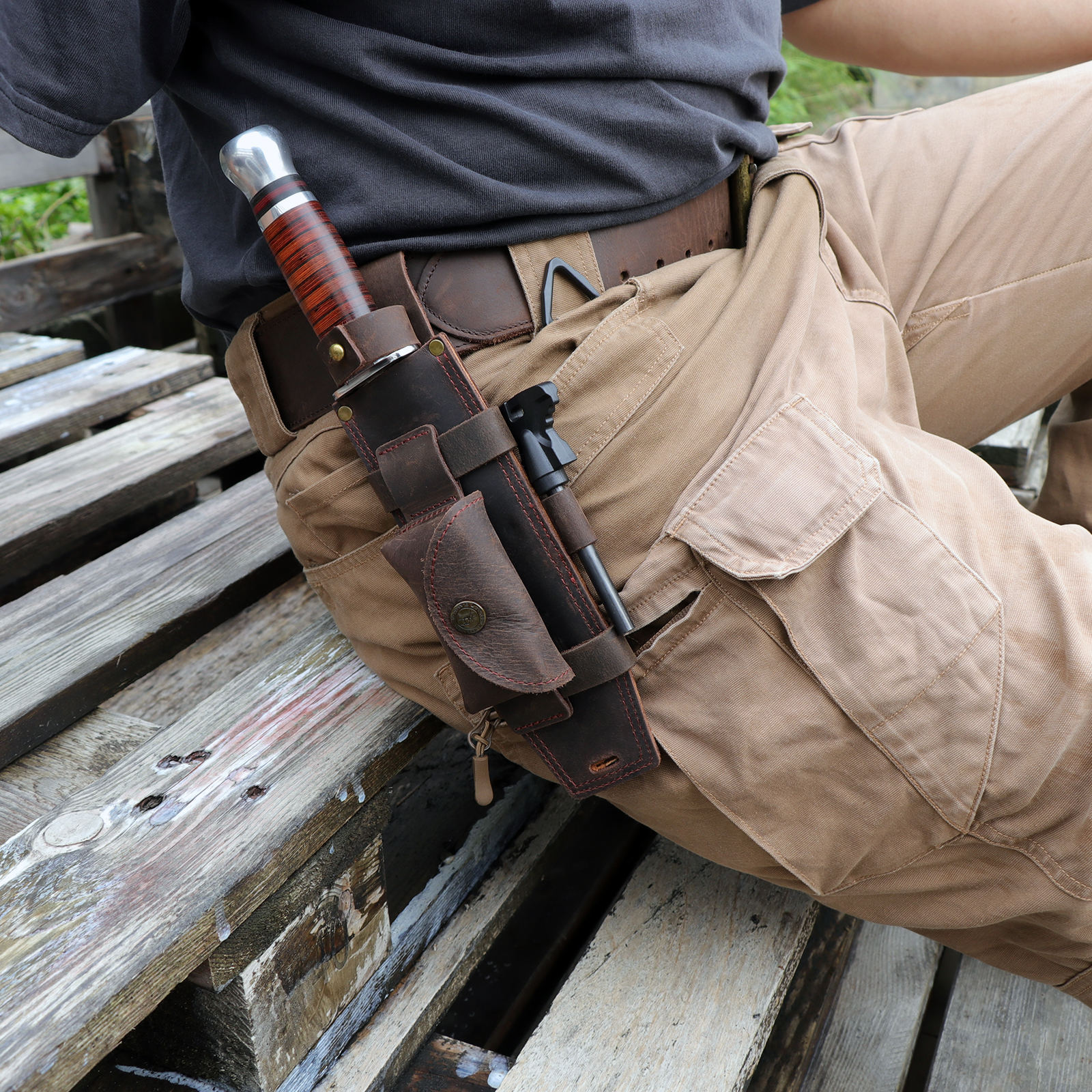 Tourbon Camping Leather thKnif - Bushcraft Knife Fixed incelemesi ve fiyatı