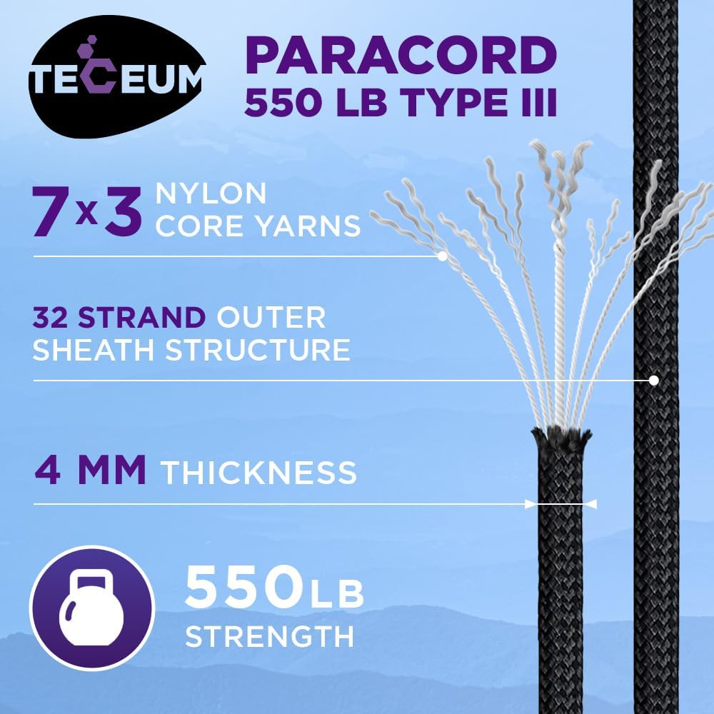 Reflective Paracord Rope 1000f - Para Cord 1000Ft incelemesi ve fiyatı
