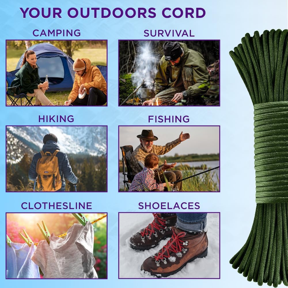 Reflective Paracord Rope 1000f - Para Cord 1000Ft incelemesi ve fiyatı