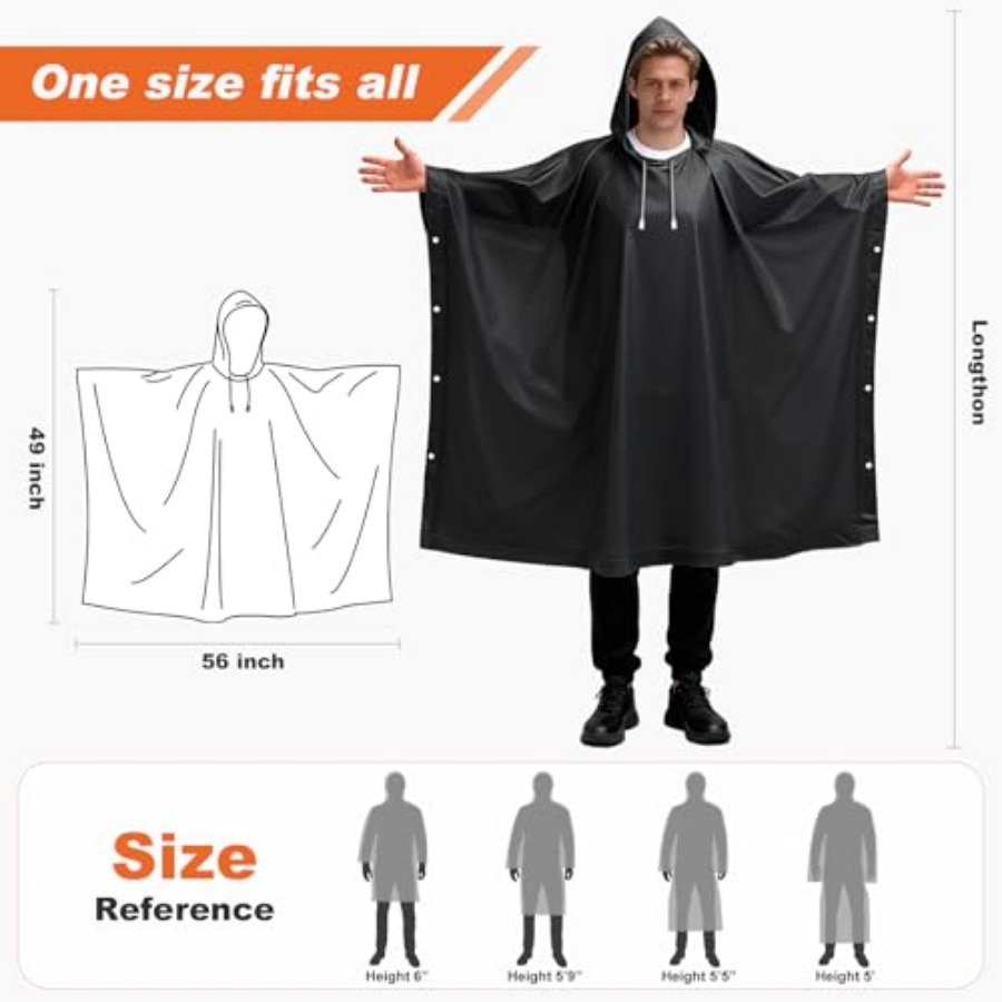8 Pack Hooded Rain Ponchos for - Emergency Poncho Rain incelemesi ve fiyatı