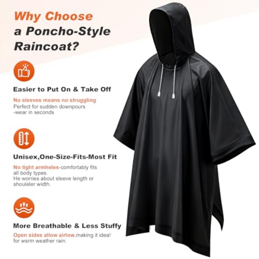 8 Pack Hooded Rain Ponchos for - Emergency Poncho Rain incelemesi ve fiyatı