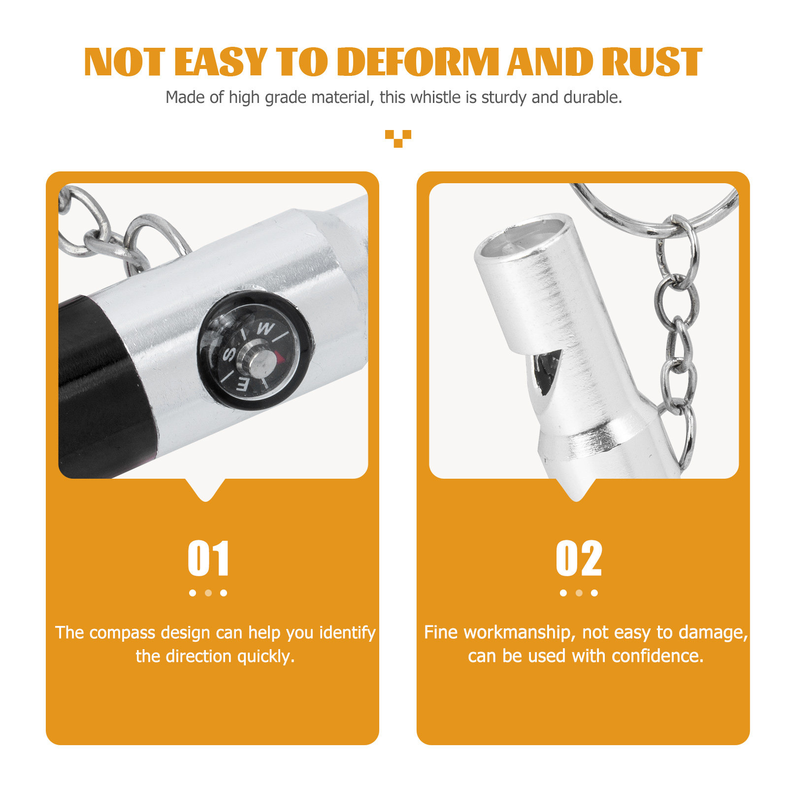 2Pcs Multifunctional Survival  - Emergency Whistle Loud incelemesi ve fiyatı