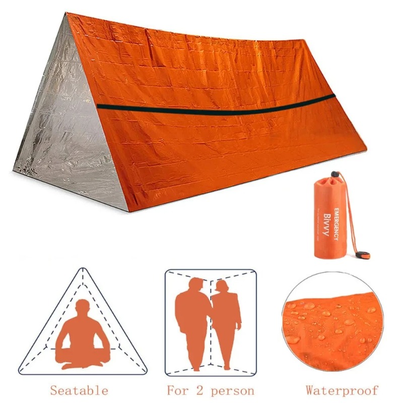 2 Person Emergency Shelter Biv - Emergency Mylar Tent incelemesi ve fiyatı