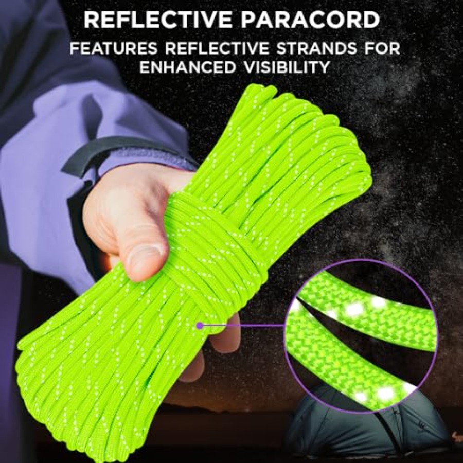 Reflective Paracord Rope 1000  - Para Cord 1000Ft incelemesi ve fiyatı