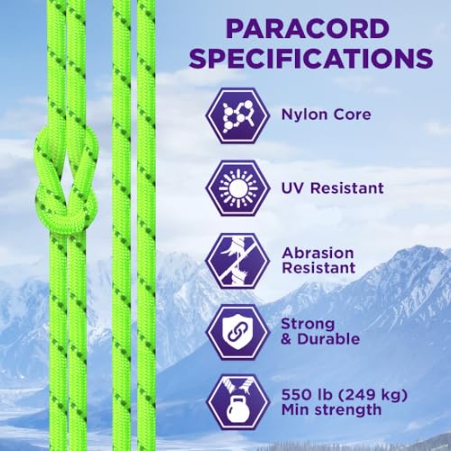 Reflective Paracord Rope 1000  - Para Cord 1000Ft incelemesi ve fiyatı