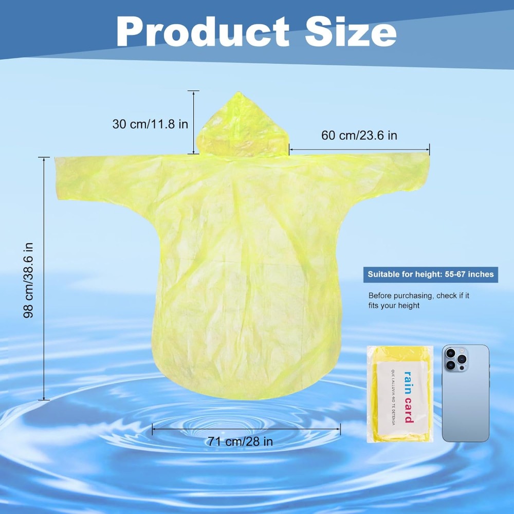 twoworld 30 Pcs Disposable Rai - Emergency Poncho Rain incelemesi ve fiyatı