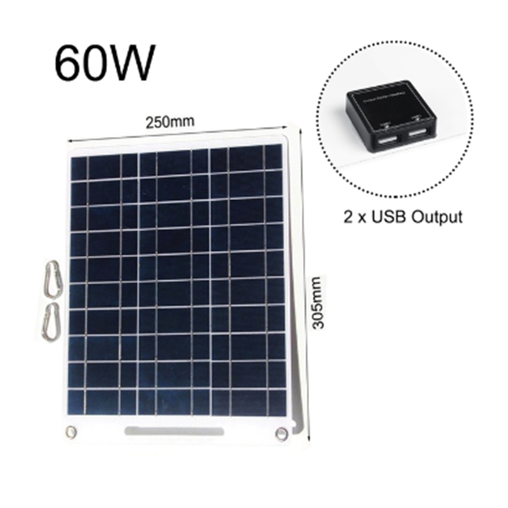 New 60W Solar Panel Portable 5 - Solar Emergency Charger incelemesi ve fiyatı