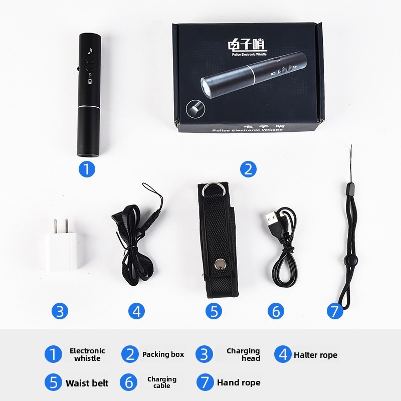 New LED Flashlight Electronic  - Emergency Whistle Loud incelemesi ve fiyatı