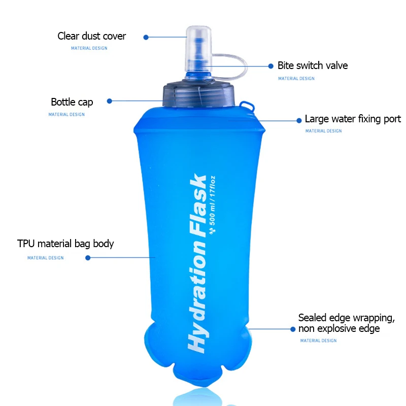 250ml 500ml 750ml Portable Fol - Water Bag Collapsible incelemesi ve fiyatı