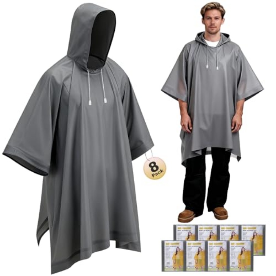 8 Pack Hooded Rain Ponchos for - Emergency Poncho Rain incelemesi ve fiyatı