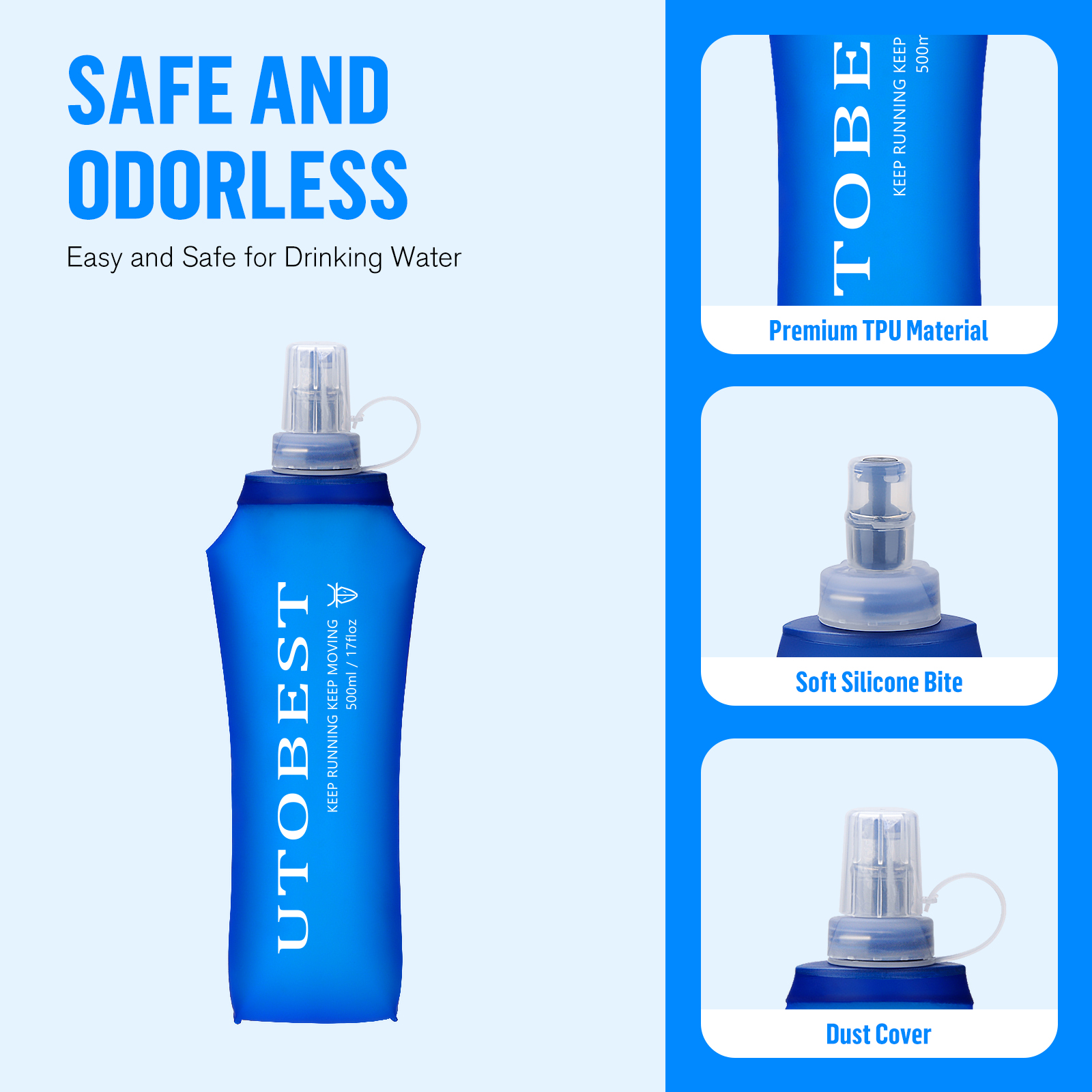 UTOBEST 250ml 350ml 500ml Soft - Water Bag Collapsible incelemesi ve fiyatı