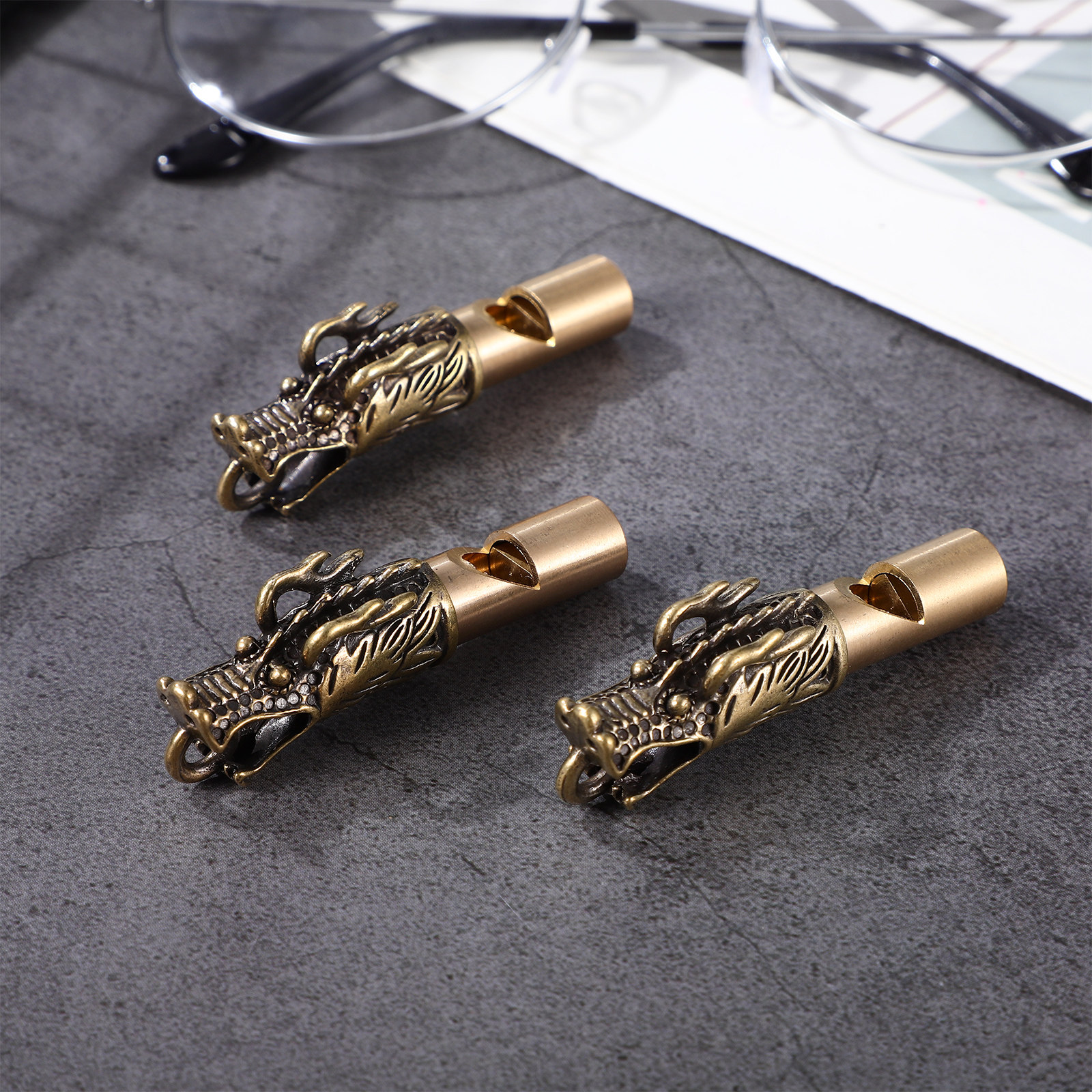 3Pcs Chinese Dragon Brass Whis - Emergency Whistle Loud incelemesi ve fiyatı