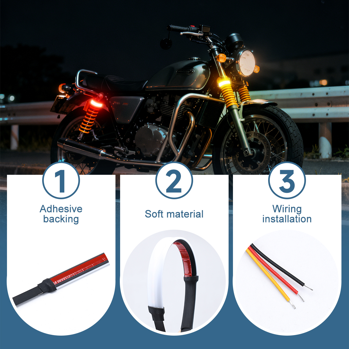2Pcs LED Motorcycle Turn Signa - Sos Light Strobe incelemesi ve fiyatı