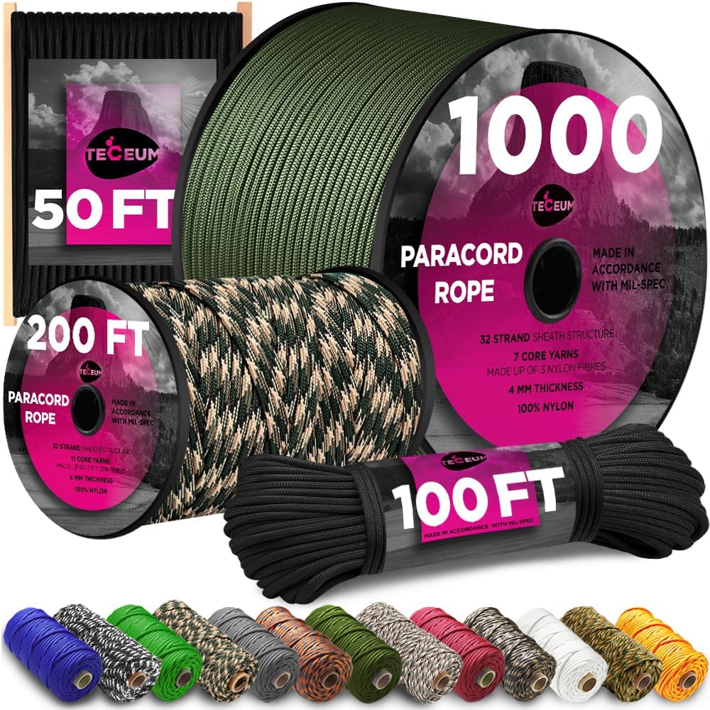 750 lb Paracord Rope 1000ft/20 - Para Cord 1000Ft incelemesi ve fiyatı