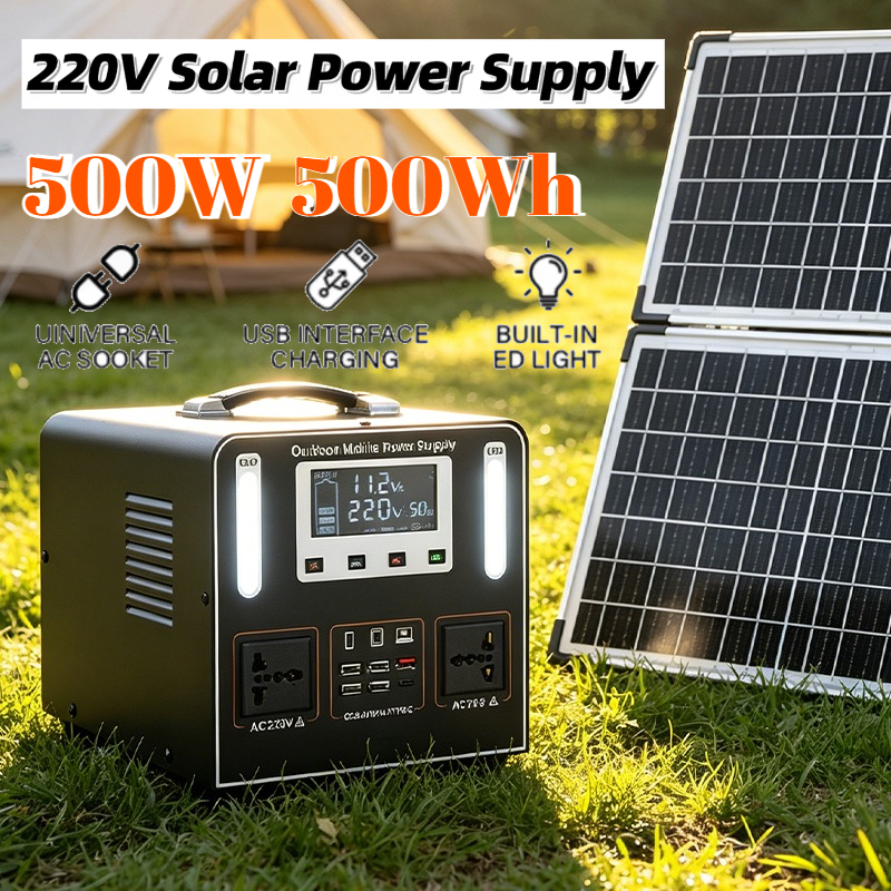 500W AC 220V Portable Power St - Solar Emergency Charger incelemesi ve fiyatı